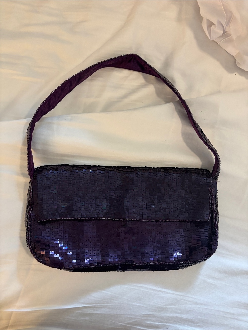 Accessorize Purple Sequin Shoulder Bag